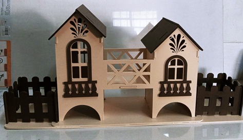 Porta chá 2 casinhas 