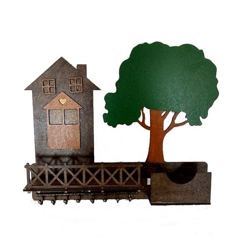 Porta Chaves E Cartas - Árvore Decorativo