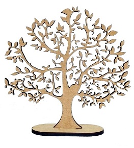 Enfeite de Mesa Árvore Da Vida Em Mdf Cru