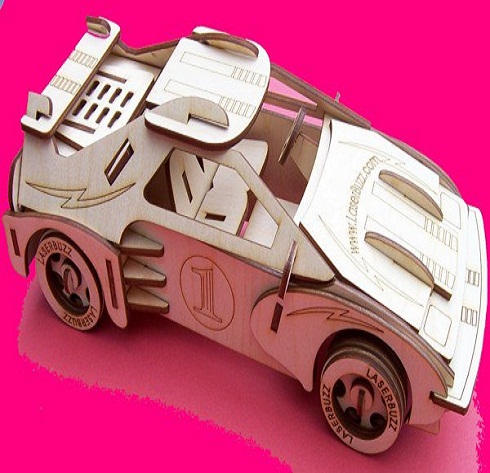 Carro De Corrida 3d Corte A Laser - Mdf Cru