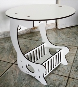 Porta Livros / Revistas Com Tampo Em Mdf - Desmontado