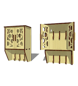 Caixa Armário Porta Chaves Em Mdf Cru