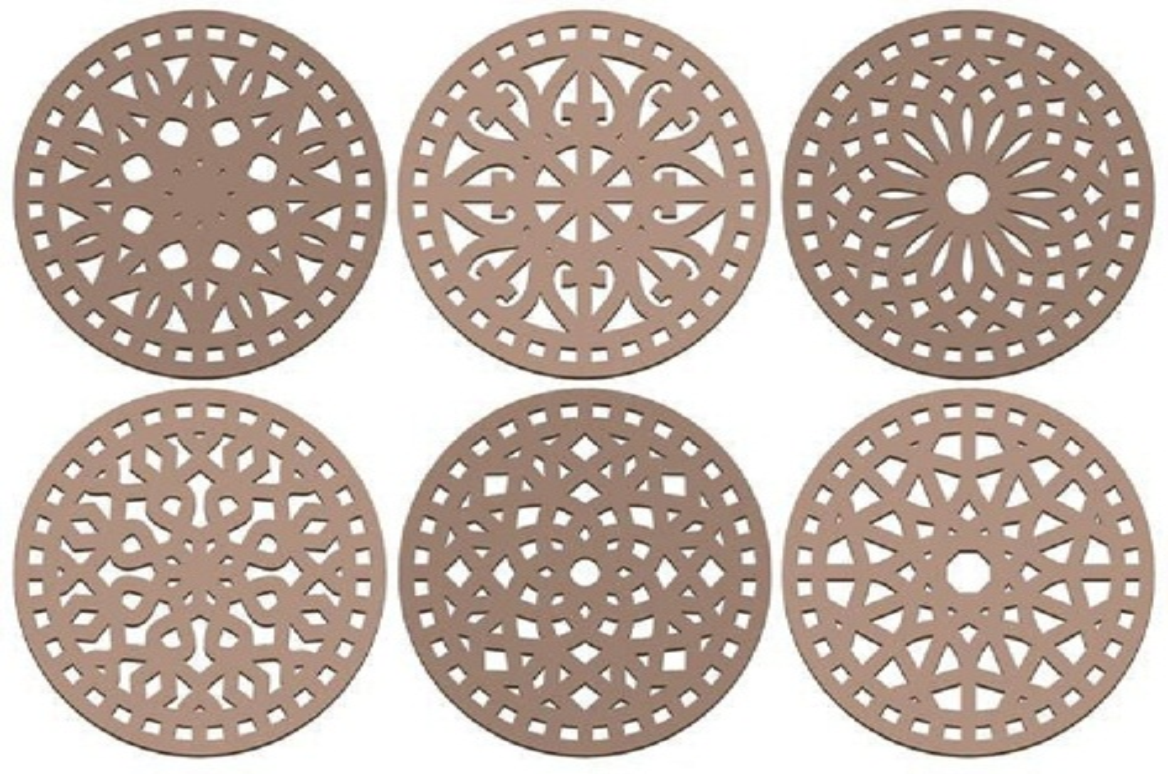 Mandala Jogo Com 6 Un Em Mdf Cru 