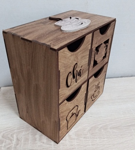 Porta Chá c/ Gaveteiro em MDF