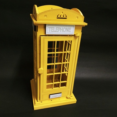 Porta Chá Cabine Telefônica Em Mdf