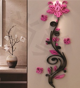 decoração de parede flor