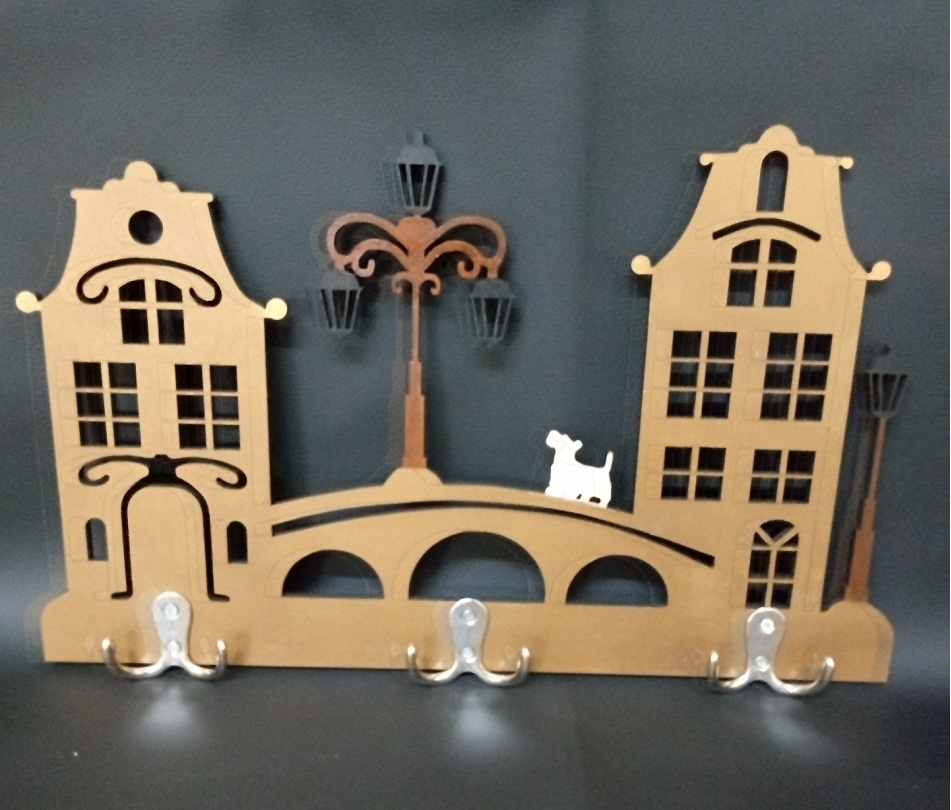 Porta Chaves / Cabideiro - Castelinho em MDF Pintado