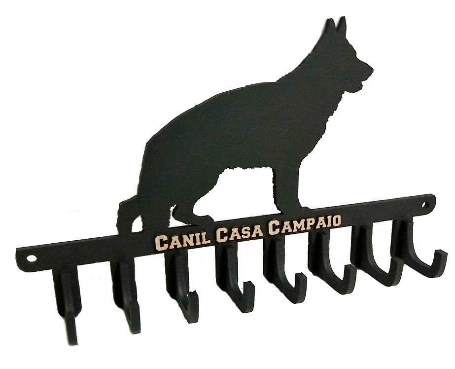 Porta Chaves ou Guias Pastor Alemão Personalizado