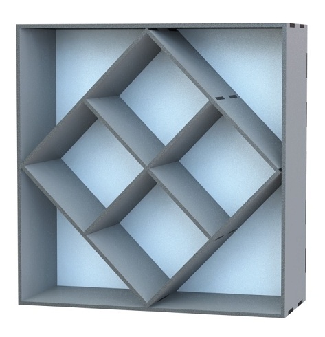 Nicho De Parede Decorativo Em Mdf 45x45cm