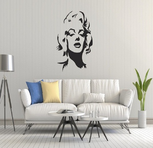 Stencil Em Mdf Cru Marilyn Monroe 59x47