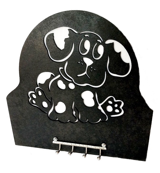 Porta Chaves Cachorro em MDF Pintado