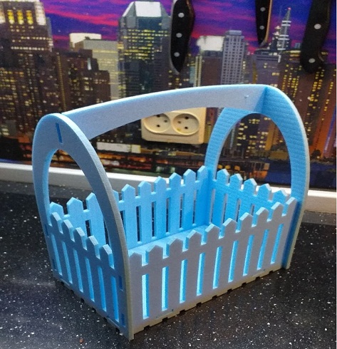 Cesta/ Cercadinho Para Flores Em Mdf