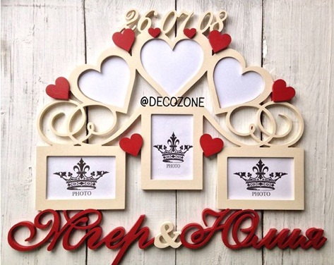 Porta Fotos de Parede Personalizado em Mdf