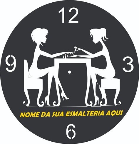 Relógio Manicure Personalizado Em Mdf