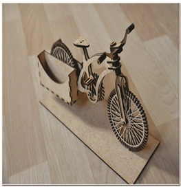 Bicicleta porta cartão