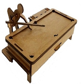 Porta Canetas Mesa de Bilhar em MDF