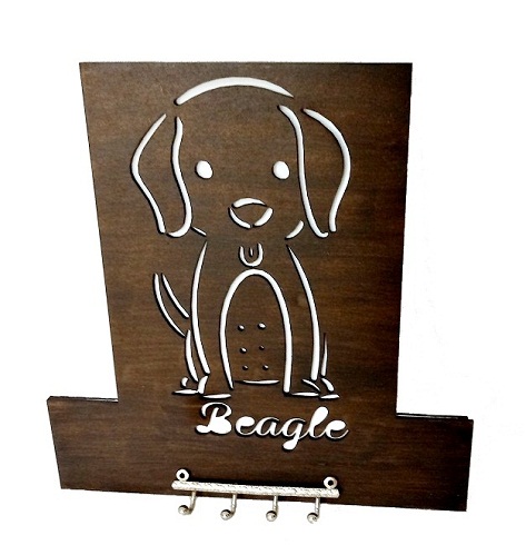 Porta Chaves Beagle em MDF 
