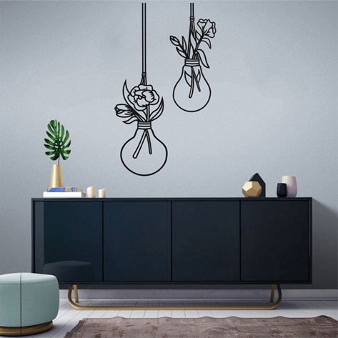 Arte em Parede Lâmpada em MDF