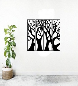 Quadro Árvore  Quarteto Em Mdf