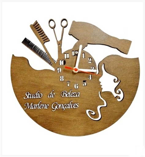 Relógio Personalizado Salão Em Mdf