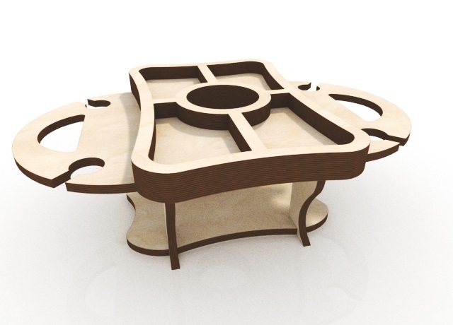 SUPORTE PARA VINHO DE MESA E PETISCO