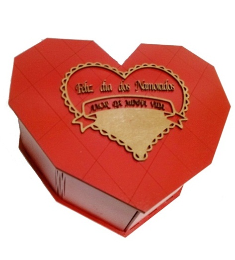 Caixa Coração Em Mdf Personalizada 