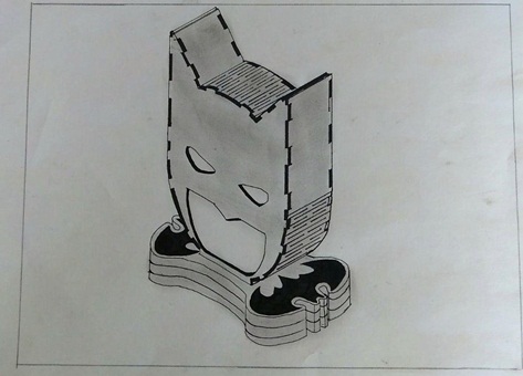 Abajur Batman em Mdf