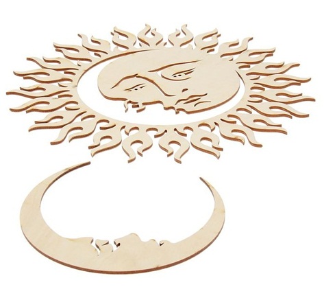 mandala sol e lua em mdf