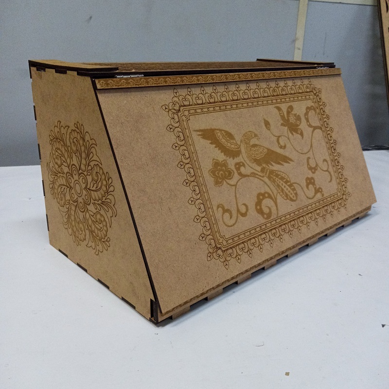 Porta Pães Em Mdf Cru - Gravado A Laser