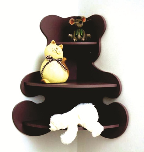 prateleira de canto  infantil urso