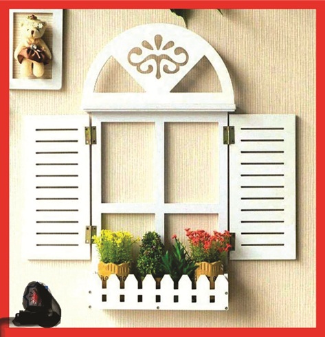 Porta flores com janela