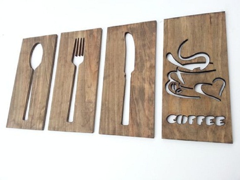 Jogo De Quadrinhos Para Cozinha Vazado