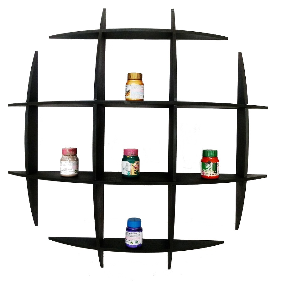 Prateleira Esfera Em Mdf Pintado - Preto