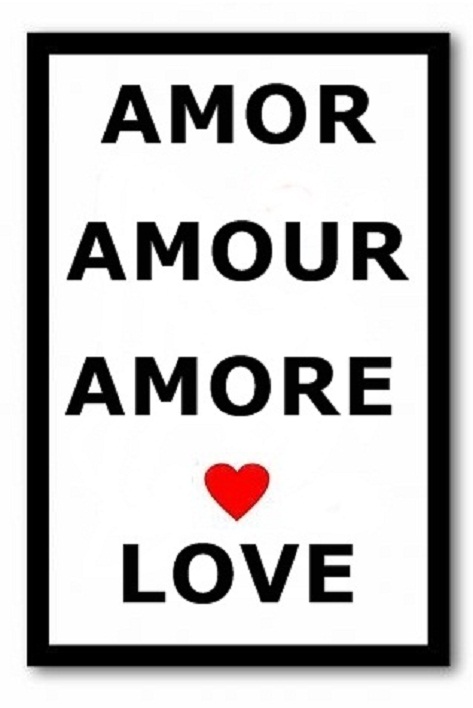 Quadro De Parede Amor Em Mdf Branco 55x33cm