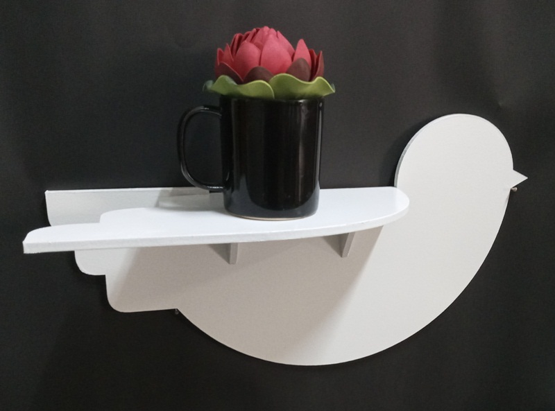 Prateleira Decorativa Em Mdf Pássaro