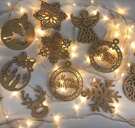 Pendentes para arvore de Natal em mdf
