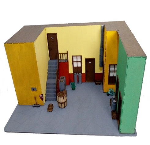 Maquete / Vila Do Chaves Em Mdf Pintado Montada