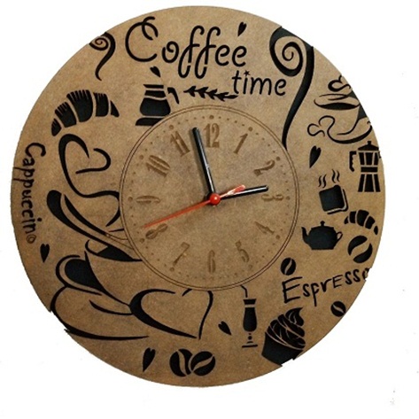 Relógio De Parede Em Mdf - Espaço Café