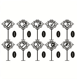 Números de mesa  par