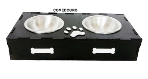 Comedouro Pet - Cães Pequeno Porte - Em MDF Pintado