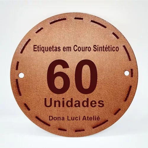 ETIQUETAS COURO GRAVADO A LASER