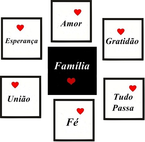 Kit Com 7 Quadrinhos Decoração Sala - Em Mdf Branco