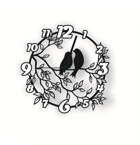 relógio  de parede pássaros 