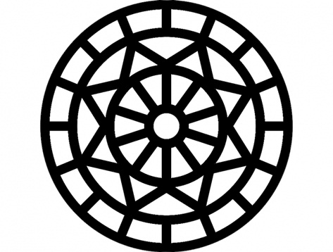 Mandala em MDF - Modelo E7