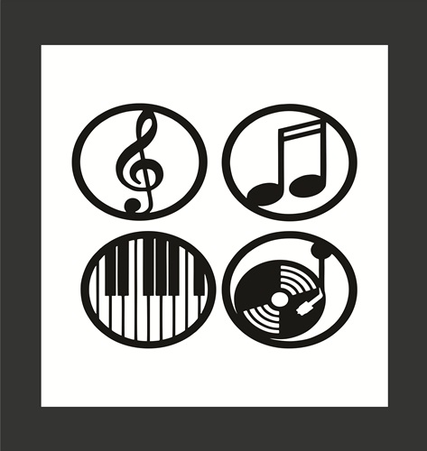 arte de parede nota musicais 