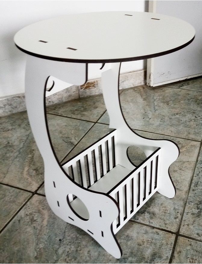 Porta Livros / Revistas Com Tampo Em Mdf - Desmontado