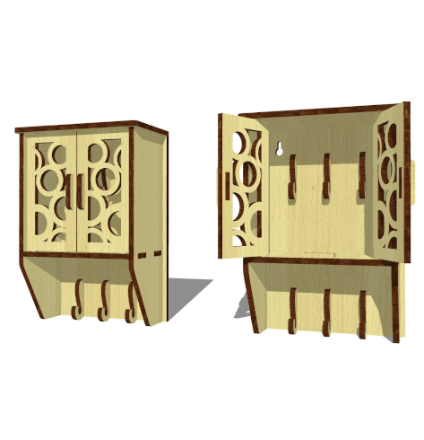Caixa Armário Porta Chaves Em Mdf Cru