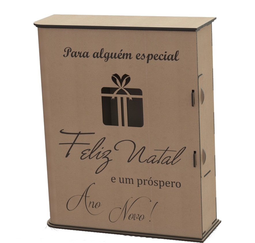 CAIXA PORTA VINHO EM MDF CRU PERSONALIZADA