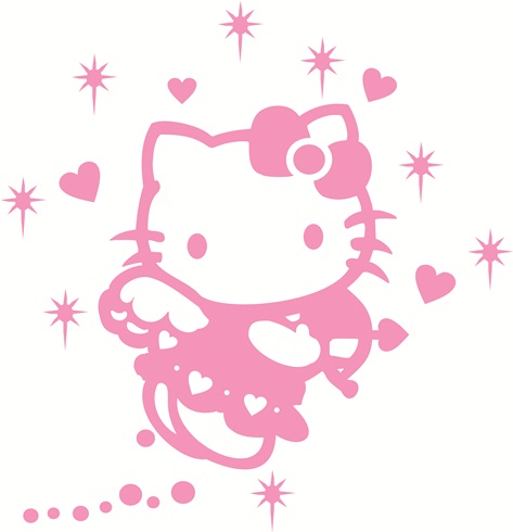 placa de parede infantil Hello Kitty