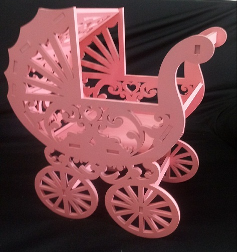 Carrinho De Boneca Em Mdf